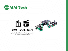 200mm هیدرولیک Butt فیوژن جوش ماشین برای HDPE سیستم آب عملیات نشان