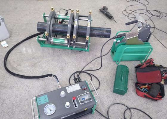 جوشکار دو طرفه فیوژن با اتصالات فلنج داغ Pe Pipe Field 2.3kw