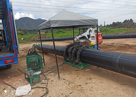 دستگاه جوش کم صدا با لوله 315 میلی متری hdpe اتصال هیدرولیک لب به لب