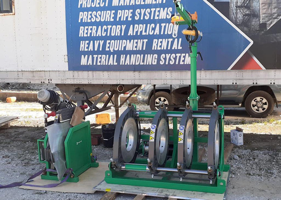 دستگاه جوش کم صدا با لوله 315 میلی متری hdpe اتصال هیدرولیک لب به لب